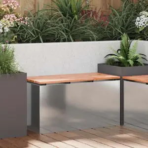 vidaXL Banc de jardin Argent 80 x 40 x 43 cm Acier galvanisé pas cher