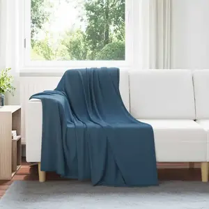 vidaXL Couvertures à jeter 6 pcs Bleu marine 170 x 130 cm Toison