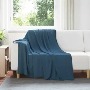 vidaXL Couvertures à jeter 6 pcs Bleu marine 200 x 150 cm Toison