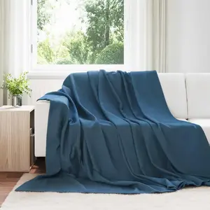 vidaXL Couvertures à jeter 6 pcs Bleu marine 270 x 240 cm Toison