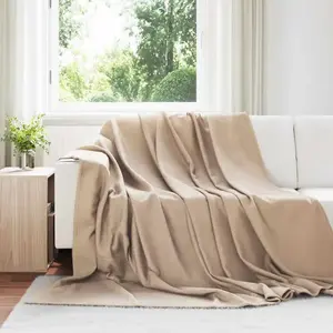 vidaXL Couvertures à jeter 6 pcs Camel 270 x 240 cm Toison pas cher