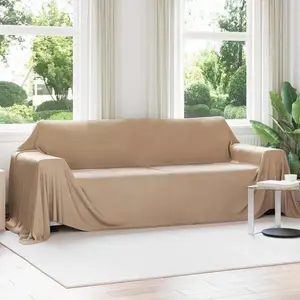 vidaXL vidaXL Jeté Camel 350 x 270 cm Toison pas cher