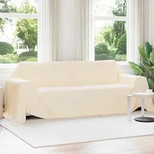 vidaXL Couvertures à jeter 6 pcs Crème 350 x 270 cm Toison