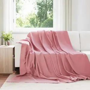 vidaXL Couvertures à jeter 6 pcs Rose 270 x 240 cm Toison