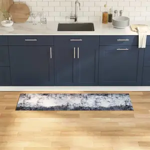 vidaXL Tapis de Cuisine Other Béton Rugueux 45 x 150 cm Velours