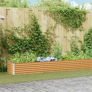 vidaXL Jardinière surélevée 1164 x 50 x 36 cm Acier galvanisé pas cher
