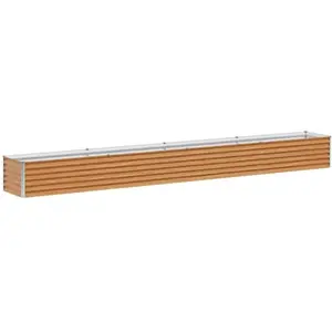 vidaXL Jardinière surélevée 390 x 50 x 36 cm Acier galvanisé pas cher