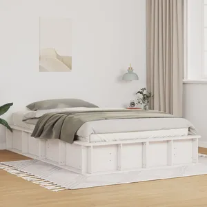 vidaXL Cadre de Lit avec Rangement Soulevable Blanc - 140 x 200 cm pas cher