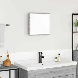 Comparateur de prix : Vidaxl - Miroir De Salle De Bain Led Gris Sonoma 40 X 8,5 X 37 Cm