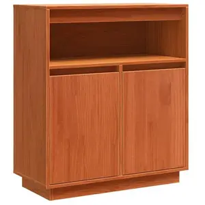 vidaXL Buffet Marron cire 70 x 34 x 80 cm Bois massif en pin pas cher