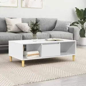 vidaXL Table basse Blanc pas cher