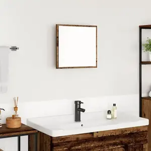Vidaxl - Miroir De Salle De Bain Led Bois Ancien 40 X 8,5 X 37 Cm