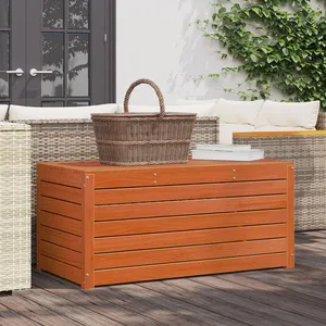 vidaXL Boîte de Rangement de Jardin Marron cire 101 x 50.5 x 46.5 cm pas cher