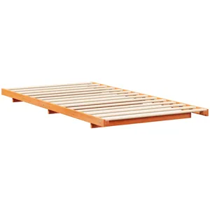 vidaXL Cadre de lit surélevé Marron cire 80 x 200 cm pas cher