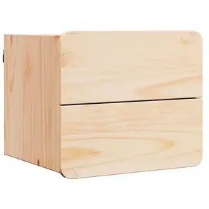 vidaXL Table de chevet Marron 39 x 34 x 33 cm Bois de pin massif pas cher
