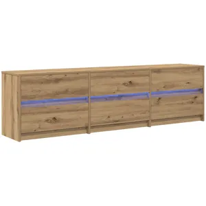 vidaXL Élément TV 2 pcs Chêne Artisan 180 x 34 x 50 cm Bois composite pas cher