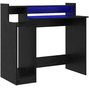 vidaXL Bureau Chêne noir 97 x 45 x 90 cm Bois d'ingénierie pas cher