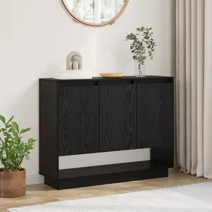 vidaXL Buffet Chêne noir 97 x 29 x 75 cm Bois d'ingénierie pas cher