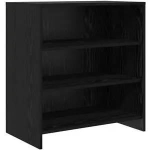 vidaXL Buffet  en chêne noir 70x41x75 cm en bois d'ingénierie pas cher