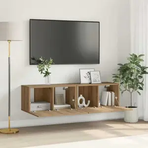 vidaXL Ensemble de meubles TV Chêne Artisan MDF Moyen Meuble TV pas cher