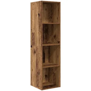 vidaXL Meuble TV Bois ancien 37 x 37 x 142.5 cm Bois d'ingénierie pas cher
