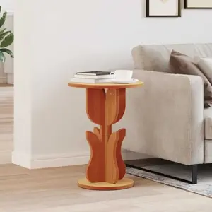 vidaXL Vidaxl Table D'appoint Marron Cire 39.5 X 39.5 X 53.5 Cm pas cher