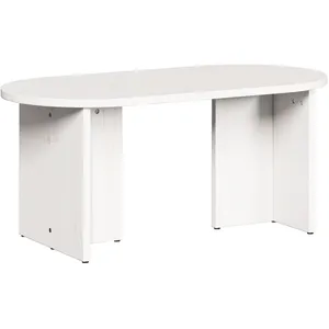 vidaXL Table basse Blanc 80 x 39,5 x 35 cm Bois de pin massif pas cher