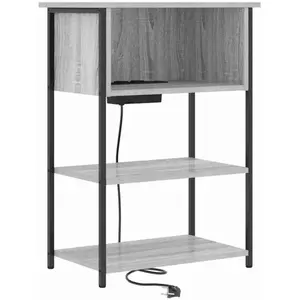 vidaXL Cabinet de chevet Sonoma gris 55 x 31 x 76 cm Bois d'ingénierie pas cher