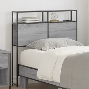 vidaXL Tête de lit de rangement Sonoma gris 90 cm Bois d'ingénierie