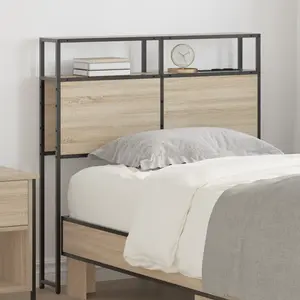 vidaXL Tête de lit de rangement Chêne sonoma 75 cm Bois d'ingénierie pas cher