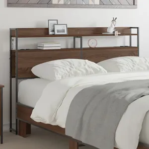 vidaXL Tête de lit de rangement Chêne marron 160 cm Bois d'ingénierie pas cher