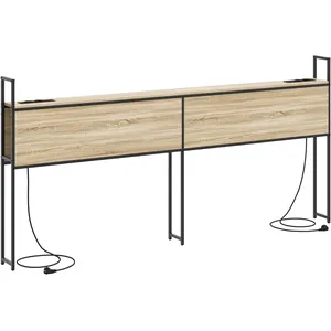 vidaXL Tête de lit de rangement Chêne sonoma 180 cm Bois d'ingénierie pas cher