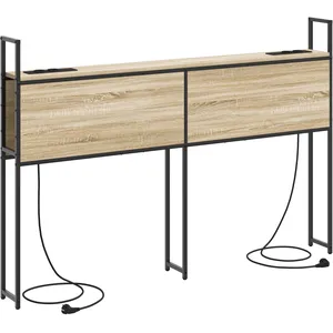 vidaXL Tête de lit de rangement Chêne sonoma 160 cm Bois d'ingénierie pas cher