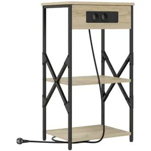 vidaXL Cabinet de chevet avec étagère Chêne Sonoma 41 x 31 x 76 cm pas cher