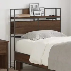 vidaXL Tête de lit de rangement Chêne marron 100 cm Bois d'ingénierie pas cher