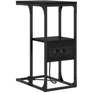 Cabinet De Chevet Avec Tiroir Chêne Noir 41.5 X 26 X 60.5 Cm Vidaxl pas cher