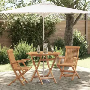 vidaXL Ensemble de salle à manger pour jardin 3 pcs Marron pas cher