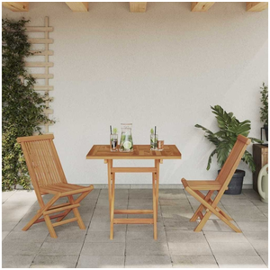 vidaXL Ensemble de salle à manger pour jardin 3 pcs Marron pas cher