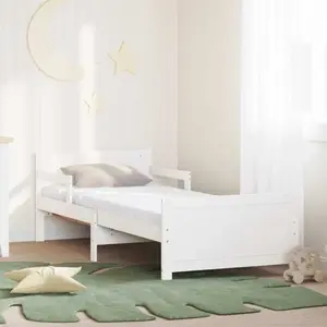 vidaXL Vidaxl Cadre De Lit Avec Matelas Avec Tête De Lit Blanc 80 X 200 Cm pas cher