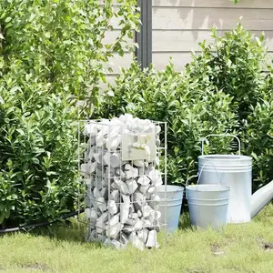 Comparateur de prix : vidaXL Colonne Gabion avec Robinet 50x25x25 cm Acier Inoxydable