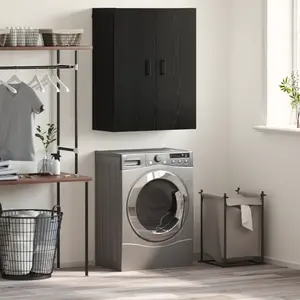 vidaXL Meuble mural Chêne noir 69,5 x 34 x 90 cm Bois d'ingénierie pas cher