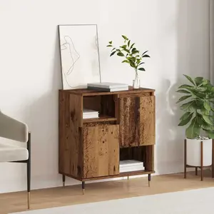 vidaXL Buffet vieux bois 60 x 35 x 70 cm Bois composite pas cher