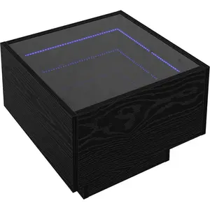 vidaXL Table d'appoint Chêne noir 40 x 40 x 30 cm Bois d'ingénierie pas cher