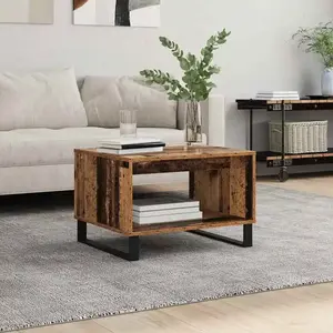 vidaXL Table basse Bois ancien 60 x 50 x 40 cm Bois d'ingénierie pas cher