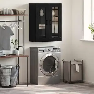vidaXL Buffet Noir 69,5 x 34 x 90 cm Bois d'ingénierie pas cher