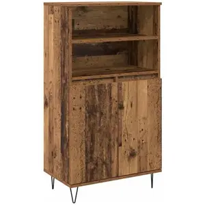 vidaXL Haut Armoire Marron 60 x 36 x 110 cm Bois d'ingénierie pas cher