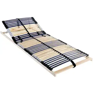 vidaXL Sommier à lattes Marron 80 x 190 cm Bois pas cher