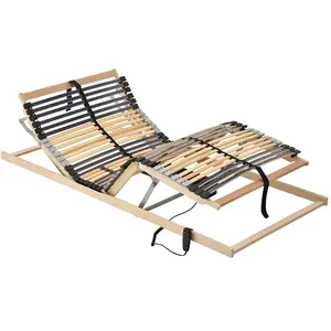 vidaXL Base de Lit Électrique à Lattes 39 Lattes 7 Zones 80x190 cm pas cher