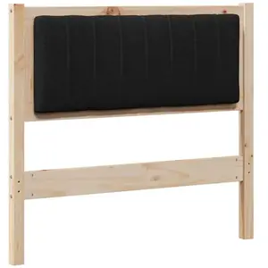 vidaXL Tête de lit capitonnée avec tête de lit Marron 90 cm Pin massif pas cher
