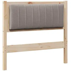 vidaXL Tête de lit capitonnée avec tête de lit Marron 90 cm Pin massif pas cher